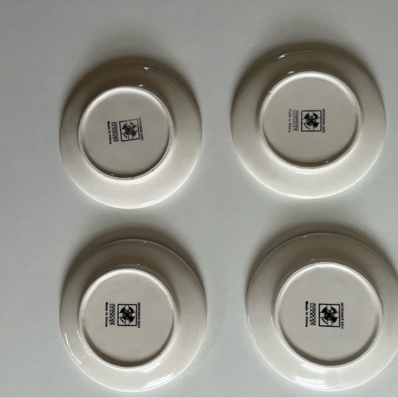 4 Pc MWW Market 4.5" Mini Plate Set Dinner Choices Grill/ Pig/Go Out/Take Out - Picture 2 of 2